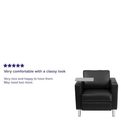 Flash Furniture Leather Guest Chair, Black (BT8219BK)