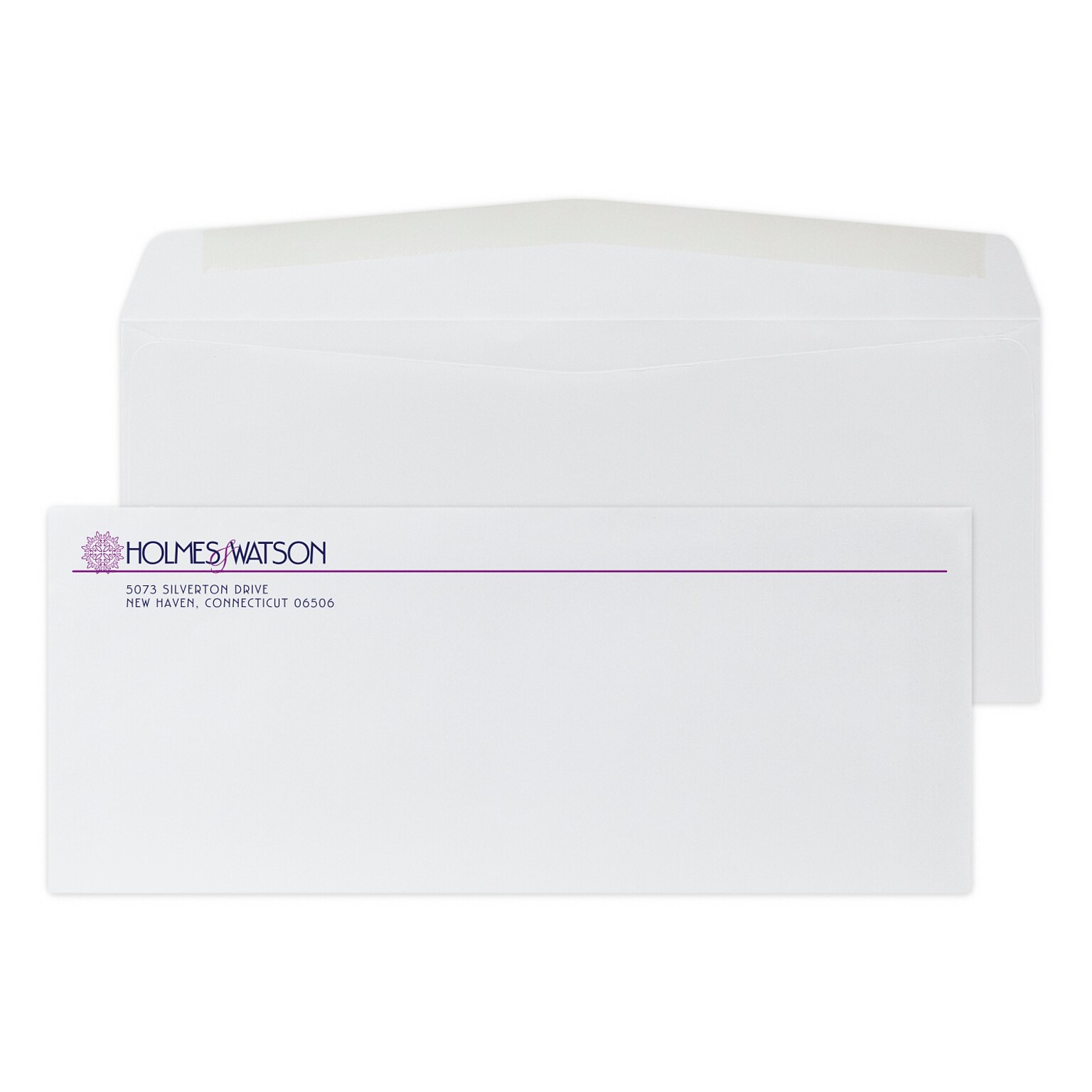 Custom #10 Standard Envelopes, 4 1/8 x 9 1/2, 24# White Wove, 2 Custom Inks, 250 / Pack