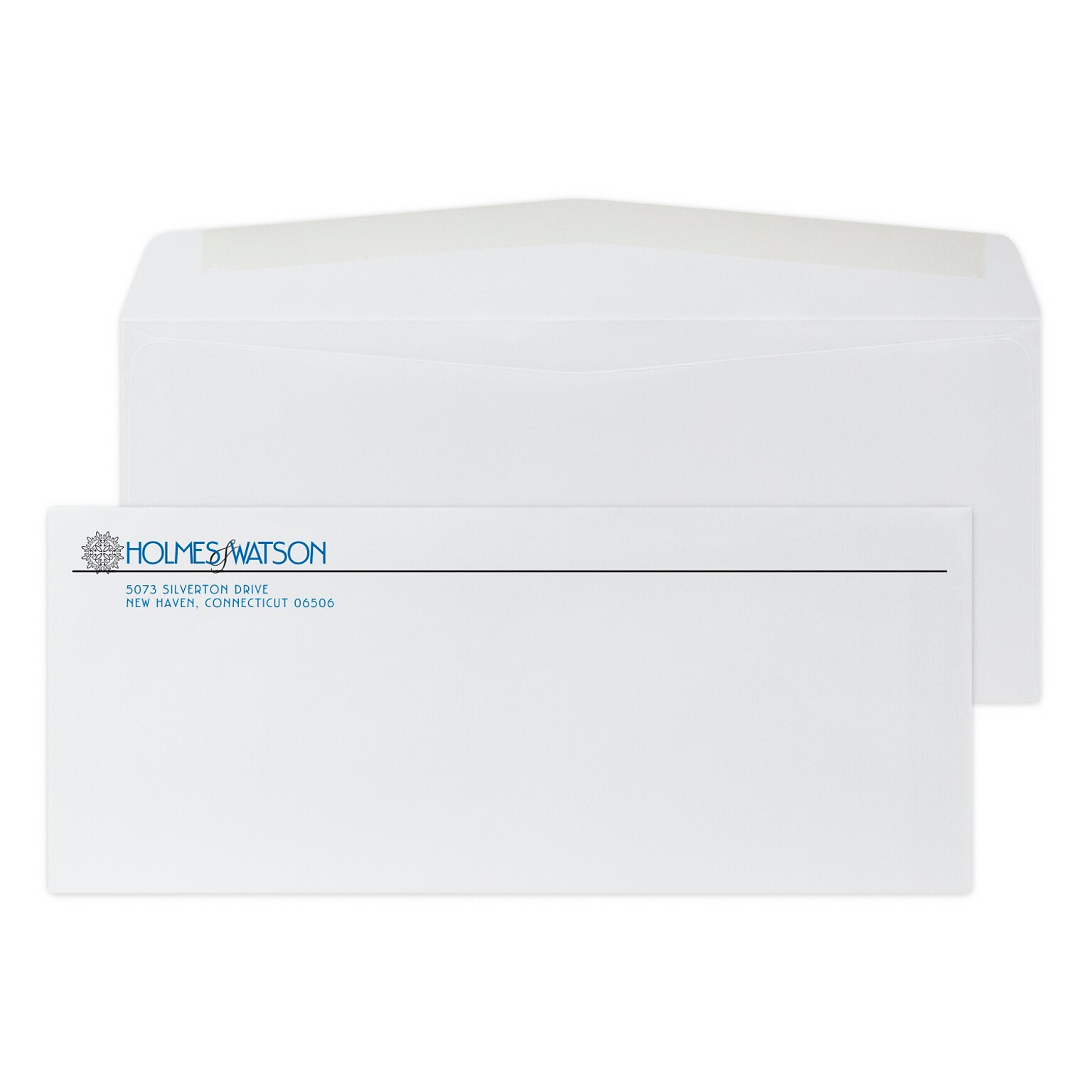Custom #10 Standard Envelopes, 4 1/8 x 9 1/2, 24# White Wove, 2 Standard Inks, 250 / Pack