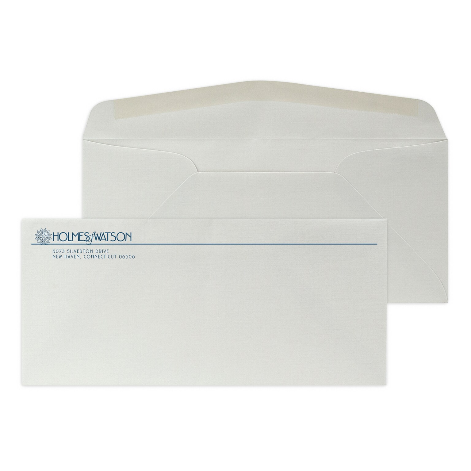 Custom #10 Stationery Envelopes, 4 1/8 x 9 1/2, 24# CLASSIC® LINEN Antique Gray, 1 Custom Flat Ink, 250 / Pack