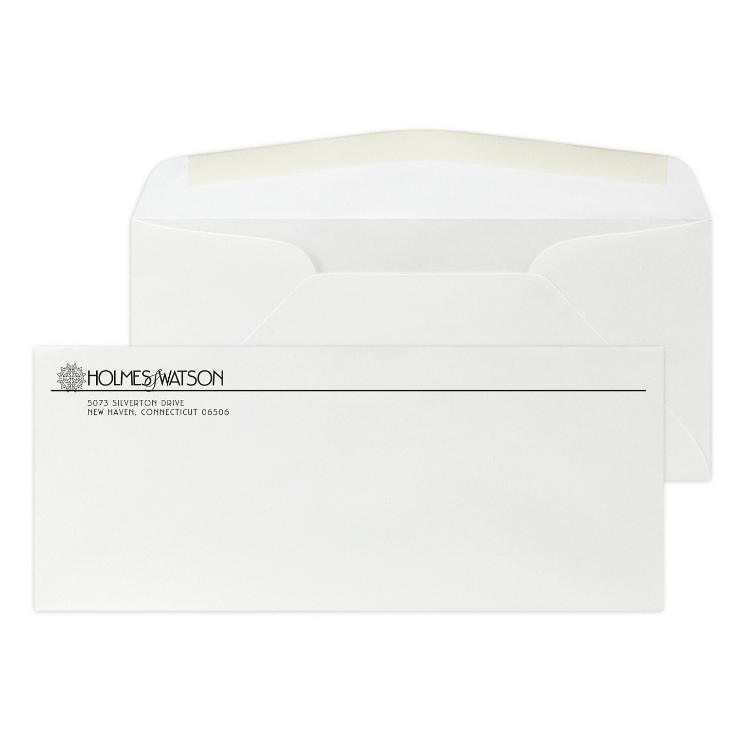 Custom #10 Stationery Envelopes, 4 1/4 x 9 1/2, 24# ENVIRONMENT® White Recycled, 1 Standard Flat Ink, 250 / Pack