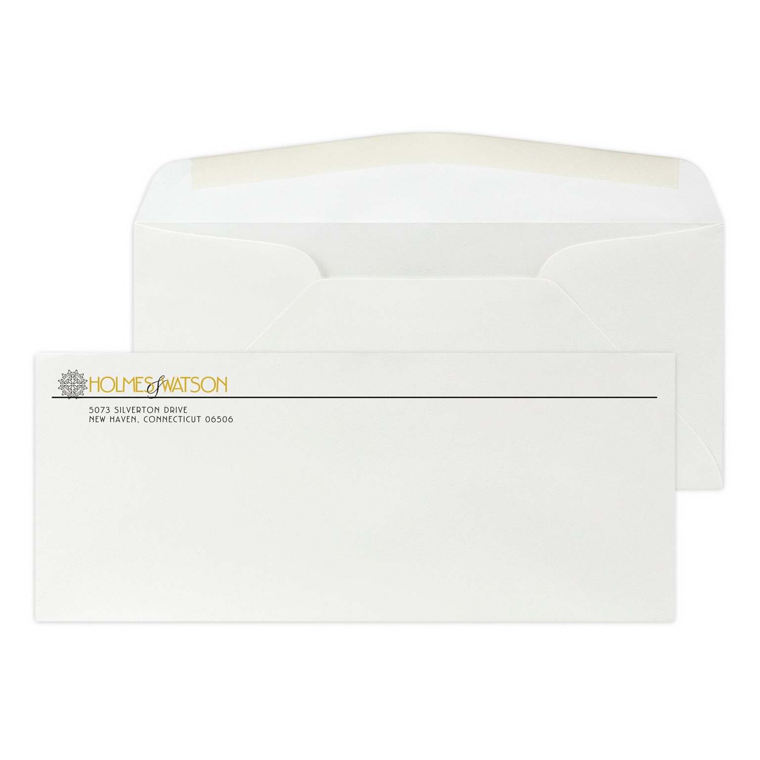 Custom #10 Stationery Envelopes, 4 1/8 x 9 1/2, 24# ENVIRONMENT® White Recycled, 1 Standard and 1 Custom Flat Inks, 250 / Pack