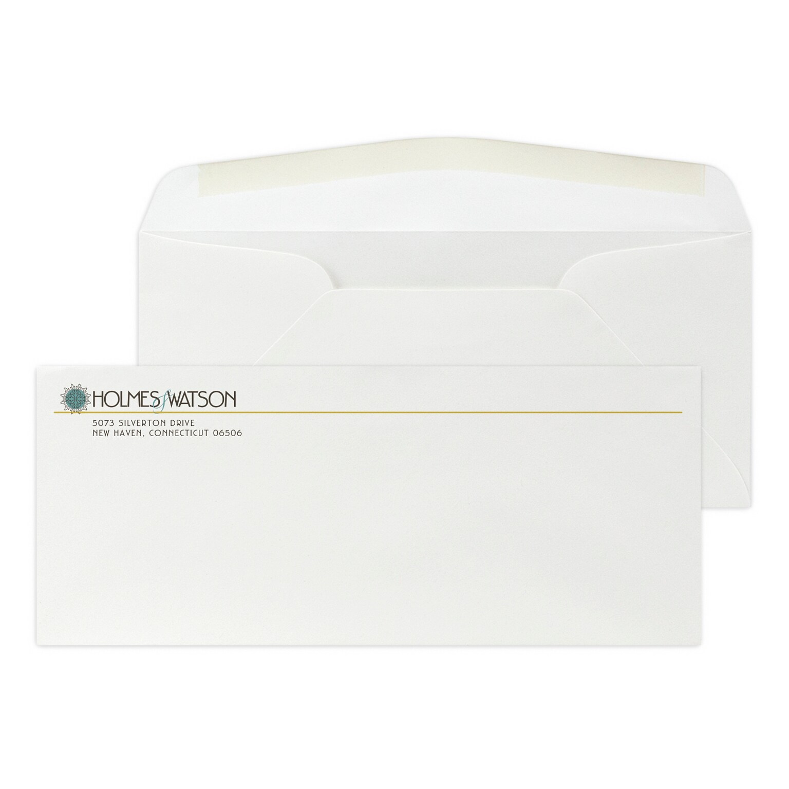 Custom Full Color #10 Stationery Envelopes, 4 1/8 x 9 1/2, 24# ENVIRONMENT® White Recycled, Flat Ink, 250 / Pack