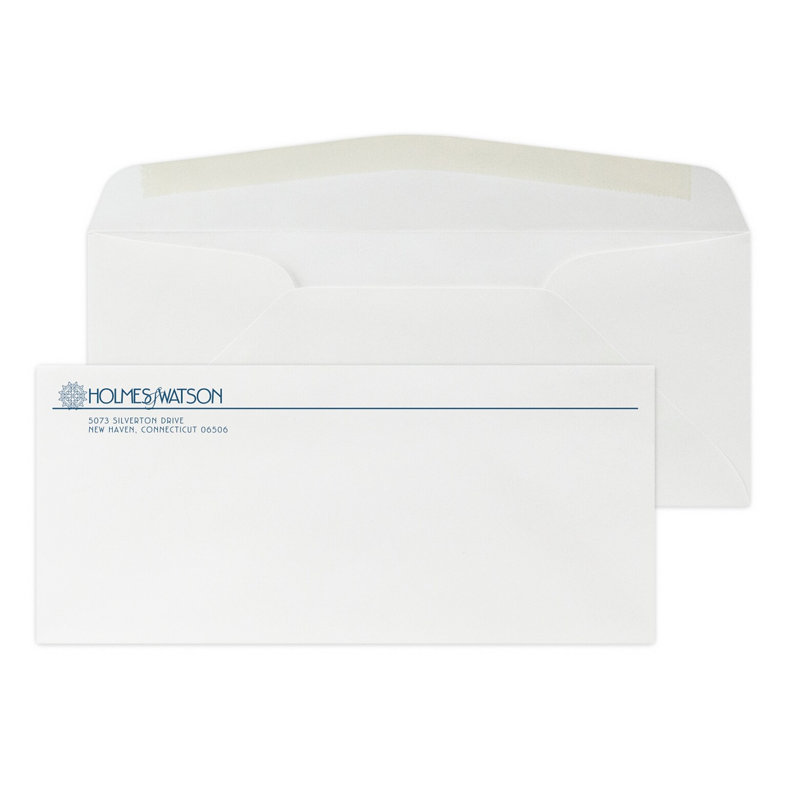 Custom #10 Stationery Envelopes, 4 1/8 x 9 1/2, 24# ENVIRONMENT® Ultra Bright White Recycled, 1 Custom Flat Ink, 250 / Pack