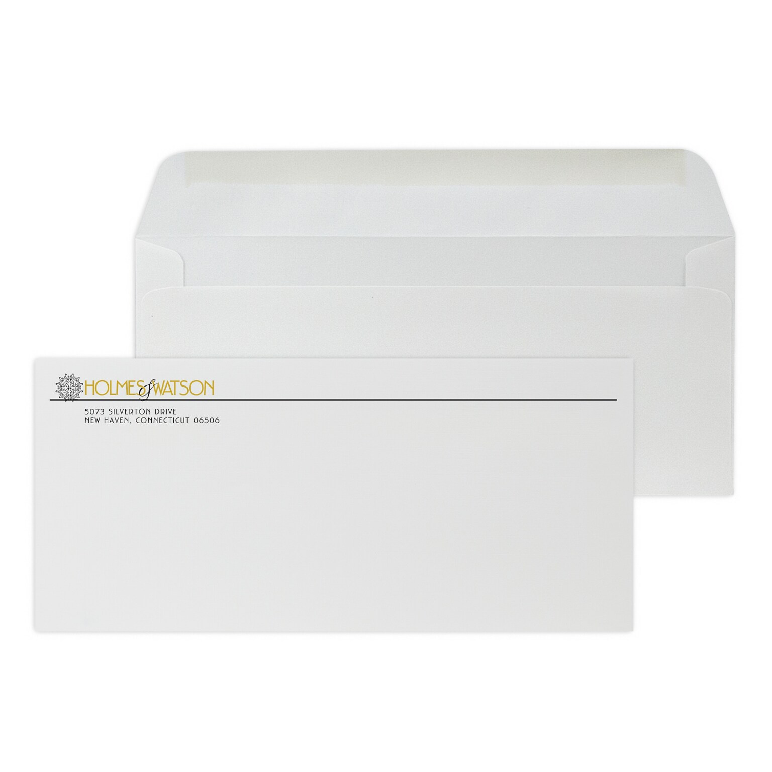 Custom #10 Stationery Envelopes, 4 1/8 x 9 1/2, 24# Gray Linen, 1 Standard and 1 Custom Flat Inks, 250 / Pack