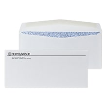 Custom #10 Standard Envelopes with Security Tint, 4 1/8 x 9 1/2, 24# White Wove, 1 Standard Ink, 2
