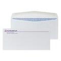 Custom #10 Standard Envelopes with Security Tint, 4 1/4 x 9 1/2, 24# White Wove, 2 Custom Inks, 25
