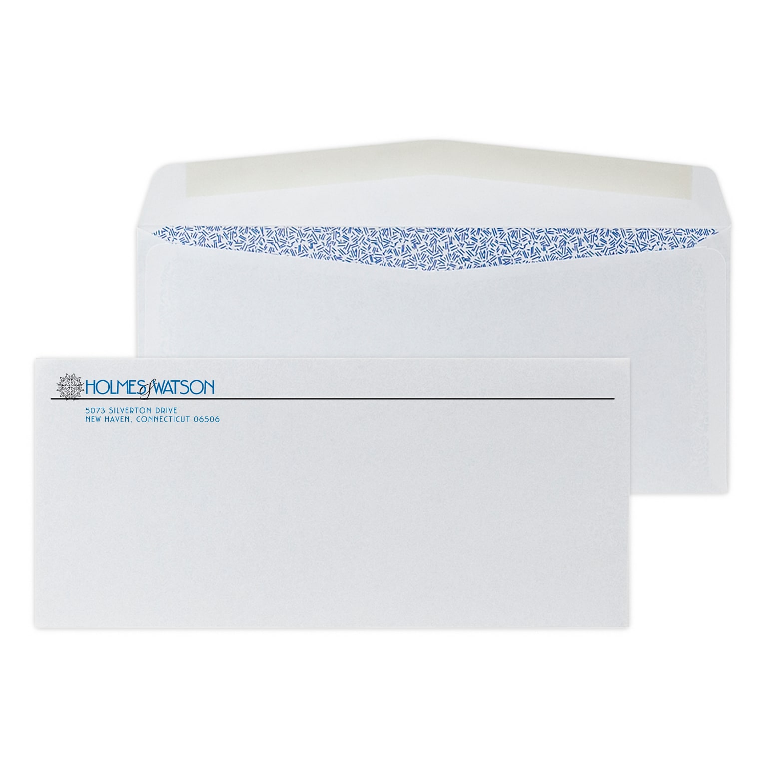 Custom #10 Standard Envelopes with Security Tint, 4 1/4 x 9 1/2, 24# White Wove, 2 Standard Inks, 250 / Pack