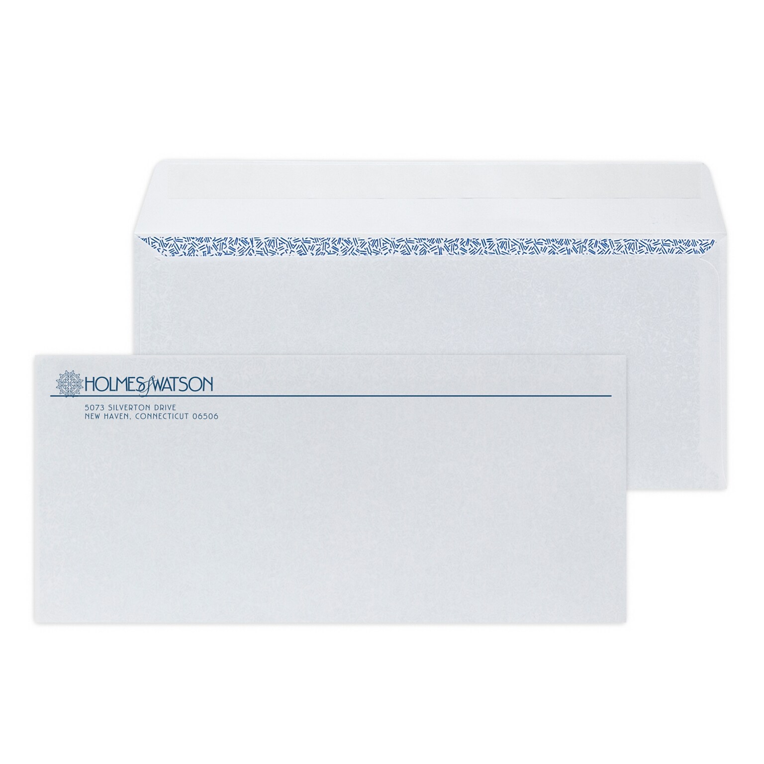 Custom #10 Peel and Seal Envelopes with Security Tint, 4 1/4 x 9 1/2, 24# White Wove, 1 Custom Ink, 250 / Pack