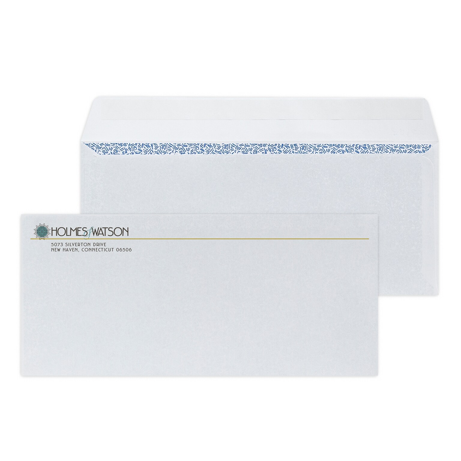 Custom Full Color #10 Peel and Seal Envelopes with Security Tint, 4 1/4 x 9 1/2, 24# White Wove, 250 / Pack