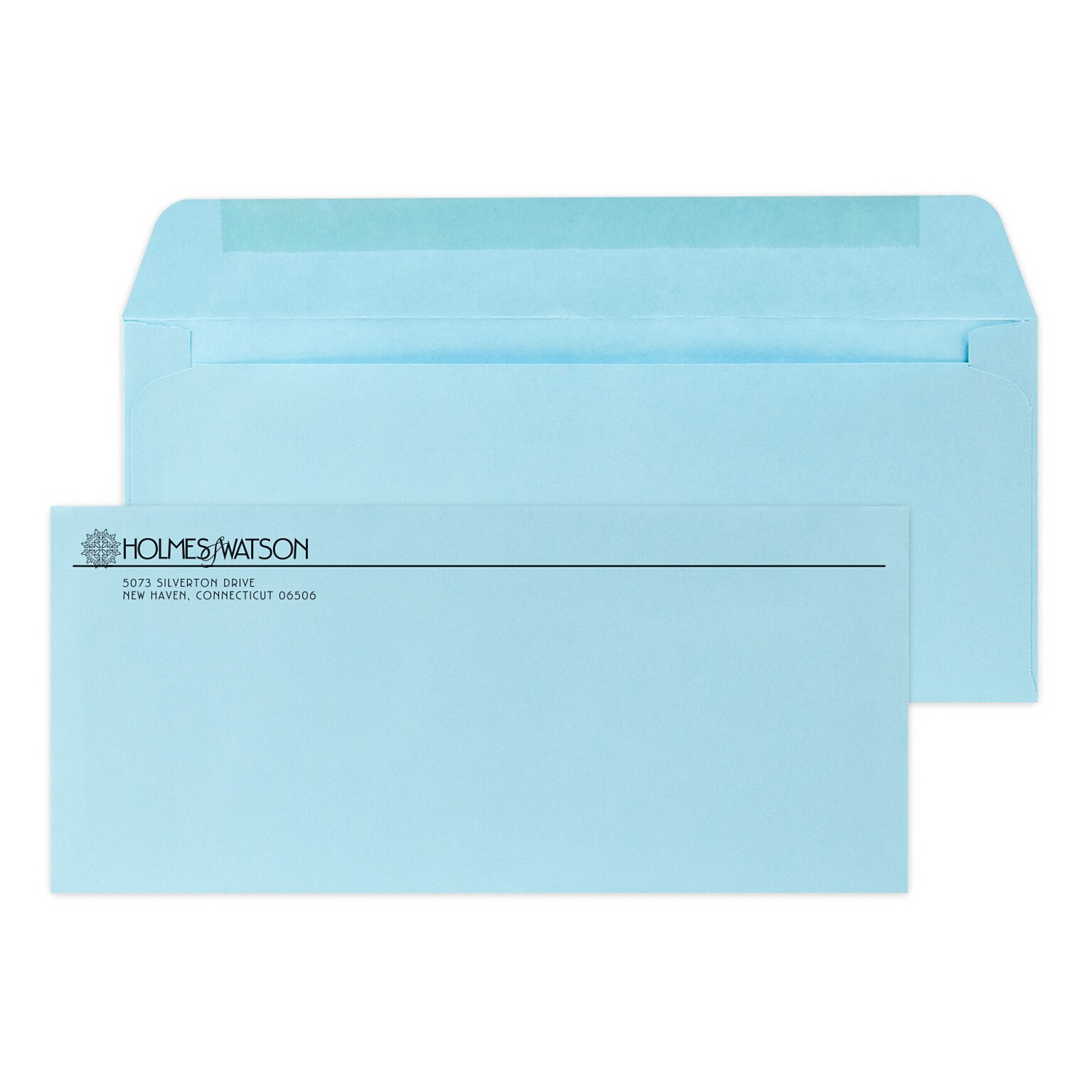 Custom #10 Barcode Standard Envelopes, 4 1/4 x 9 1/2, 24# Blue Wove, 1 Standard Ink, 250 / Pack