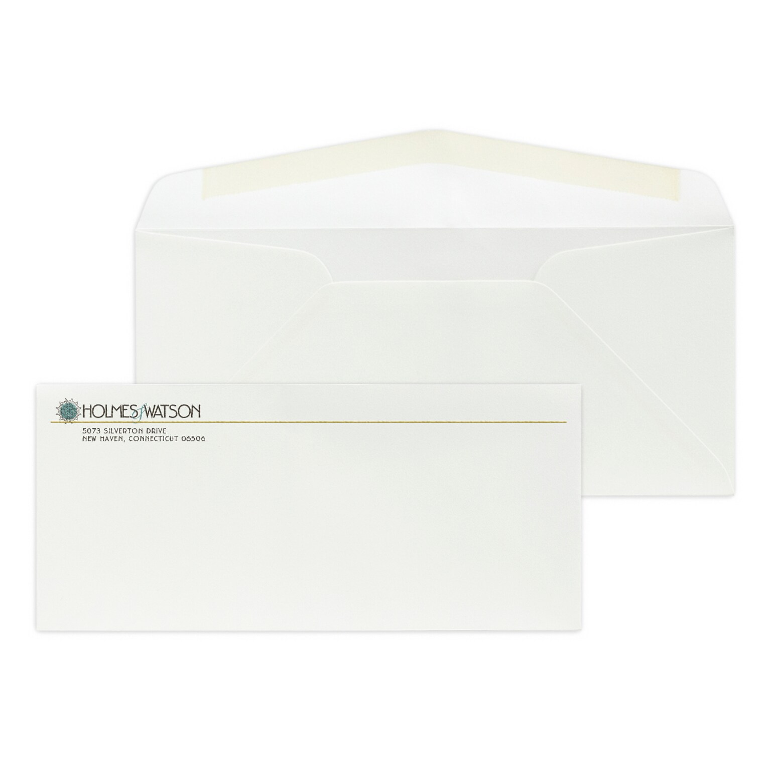 Custom Full Color #10 Stationery Envelopes, 4 1/8 x 9 1/2, 80# Mohawk Superfine Eggshell Ultrawhite Text, Raised Ink, 250/Pack