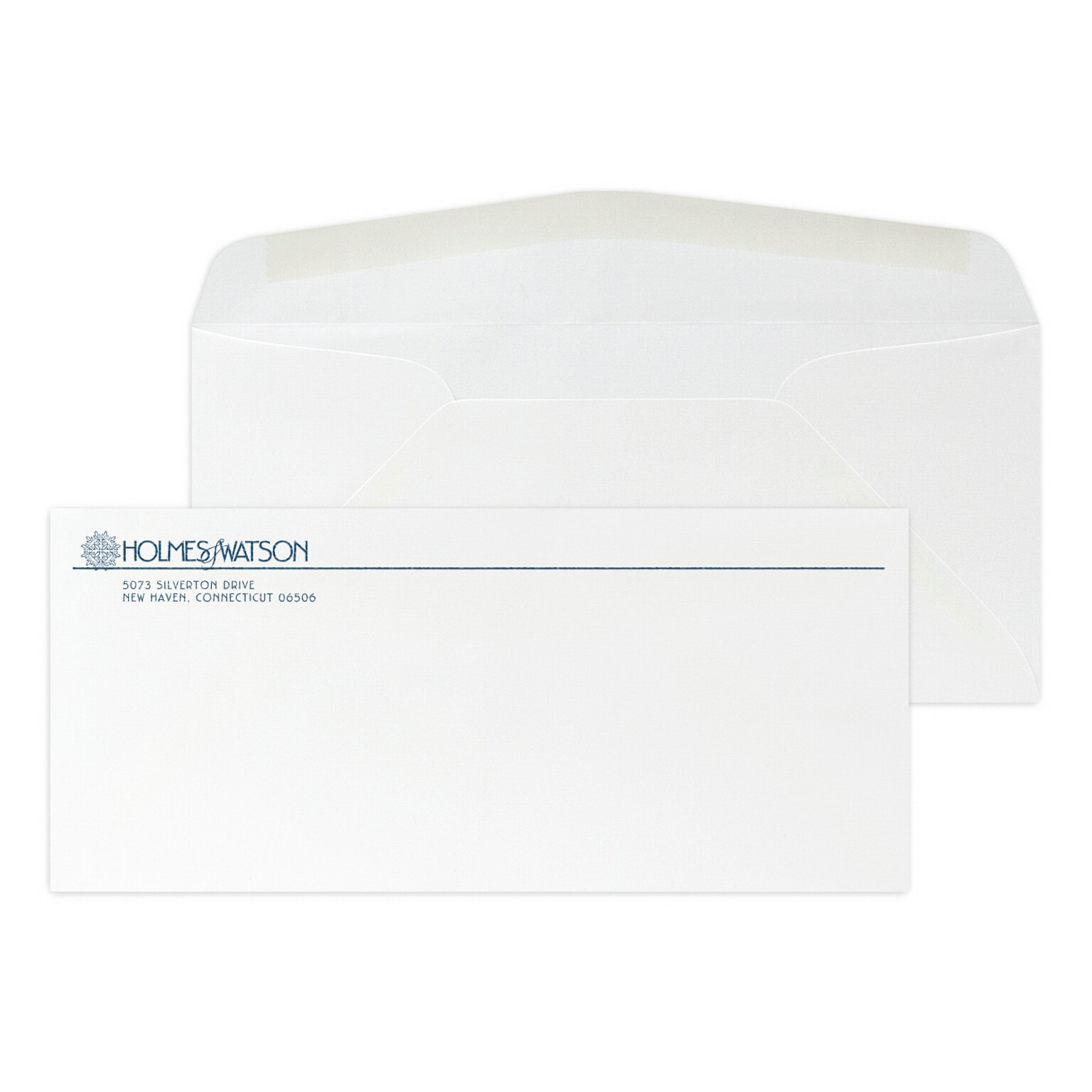 Custom #10 Stationery Envelopes, 4 1/8 x 9 1/2, 24# CLASSIC® LINEN Solar White, 1 Custom Raised Ink, 250 / Pack