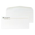 Custom Full Color #10 Stationery Envelopes, 4 1/4 x 9 1/2, 24# CLASSIC® LINEN Solar White, Raised