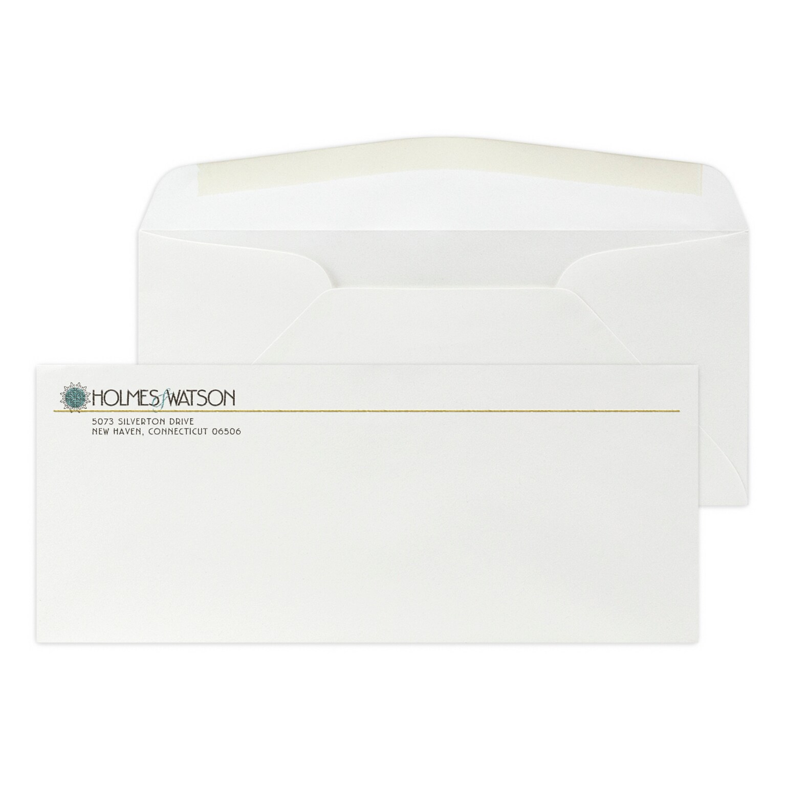 Custom Full Color #10 Stationery Envelopes, 4 1/8 x 9 1/2, 24# ENVIRONMENT® White Recycled, Raised Ink, 250 / Pack
