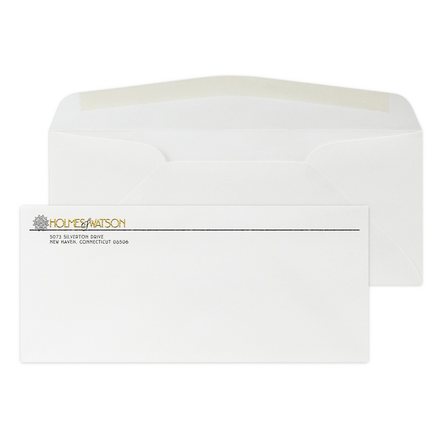 Custom #10 Stationery Env, 4 1/8x9 1/2, 24# ENVIRONMENT® Ultra Bright White Recycled, 1 Std and 1 Custom Raised Inks, 250/Pack
