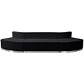 Flash Furniture  Hercules Alon Series Leather Reception Configuration, 3 Pieces, Black (ZB803780SBK)