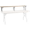 Flash Furniture 72 x 12 x 12 Bar Top Riser, Birchwood with Silver Legs (XA72RS)