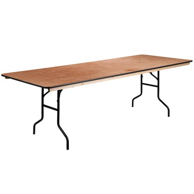 Flash Furniture Folding Table, 96 x 36, Wood Grain (XA-3696-P-GG)