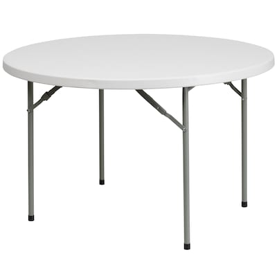 Flash Furniture Kathryn Folding Table, 48 x 48, Granite White (RB48R)