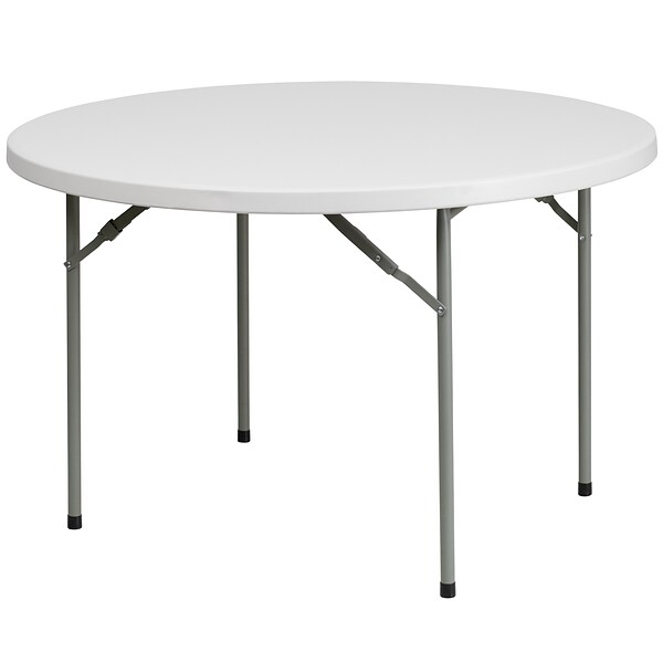 Flash Furniture 48 Round Granite White Plastic Folding Table (RB48R)