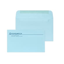 Custom #6-1/4 Standard Envelopes, 3 1/2 x 6, 24# Blue Wove, 1 Custom Ink, 250 / Pack