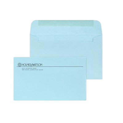 Custom #6-1/4 Standard Envelopes, 3 1/2 x 6, 24# Blue Wove, 1 Standard Ink, 250 / Pack