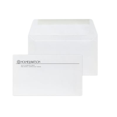 Custom #6-1/4 Standard Envelopes, 3 1/2 x 6, 24# White Wove, 1 Standard Ink, 250 / Pack