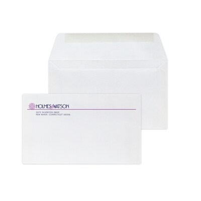 Custom #6-1/4 Standard Envelopes, 3 1/2 x 6, 24# White Wove, 2 Custom Inks, 250 / Pack