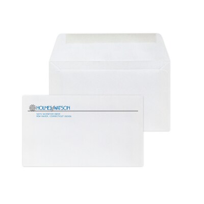 Custom #6-1/4 Standard Envelopes, 3 1/2 x 6, 24# White Wove, 2 Standard Inks, 250 / Pack