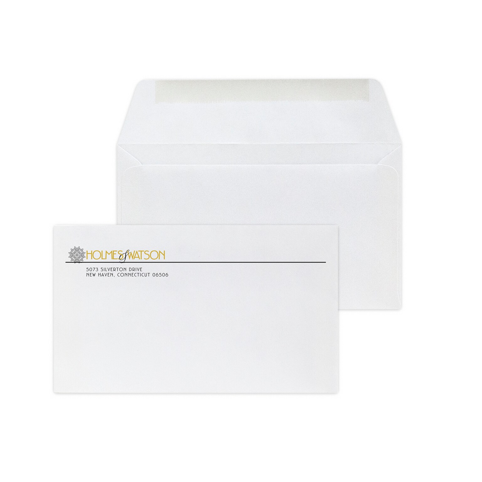 Custom #6-1/4 Standard Envelopes, 3 1/2 x 6, 24# White Wove, 1 Standard and 1 Custom Inks, 250 / Pack