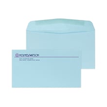Custom #6-3/4 Standard Envelopes, 3 5/8 x 6 1/2, 24# Blue Wove, 2 Custom Inks, 250 / Pack