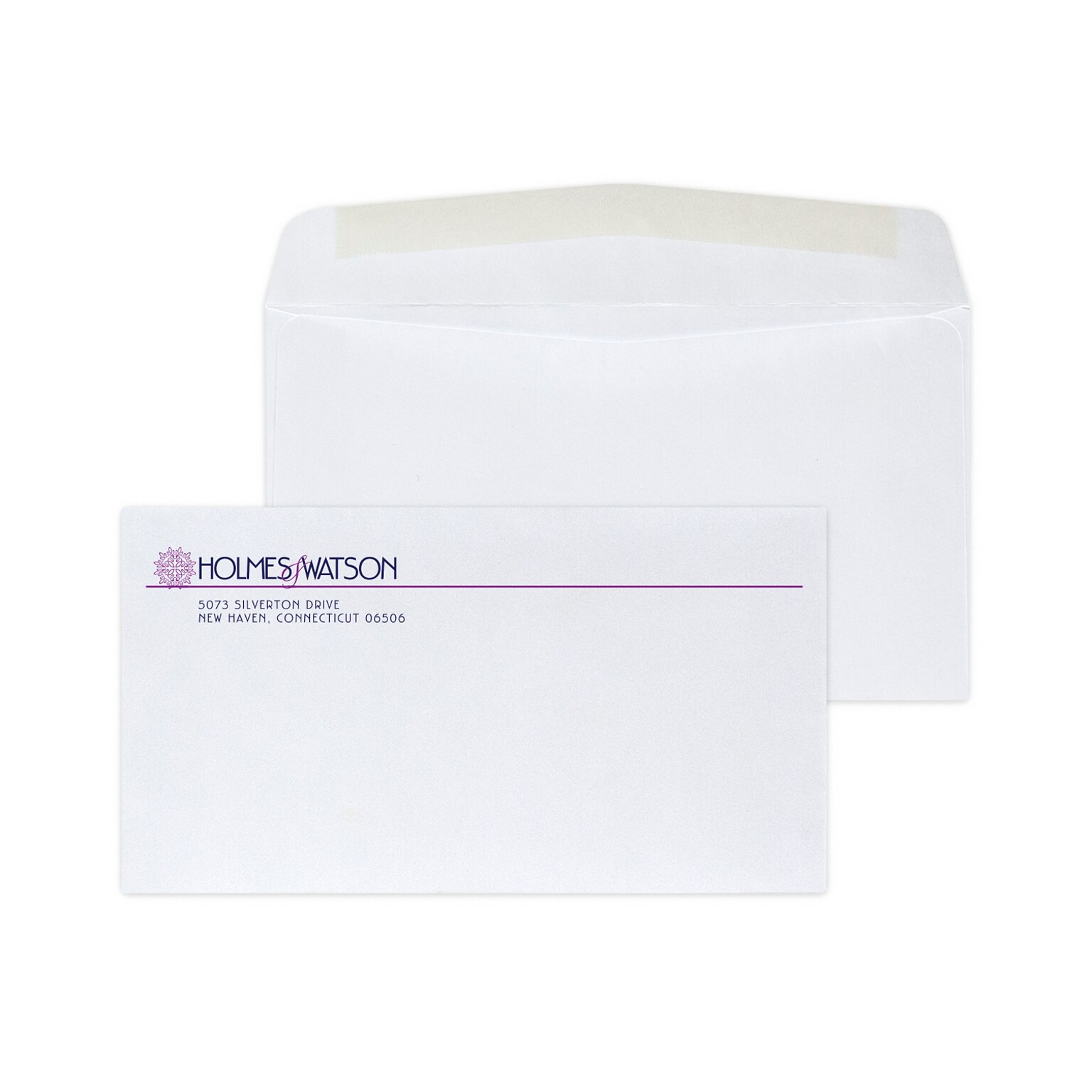 Custom #6-3/4 Standard Envelopes, 3 5/8 x 6 1/2, 24# White Wove, 2 Custom Inks, 250 / Pack