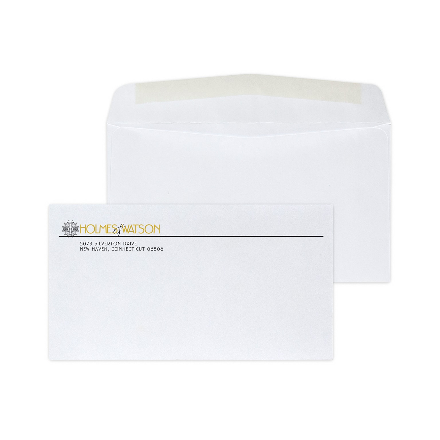 Custom #6-3/4 Standard Envelopes, 3 5/8 x 6 1/2, 24# White Wove, 1 Standard and 1 Custom Inks, 250 / Pack
