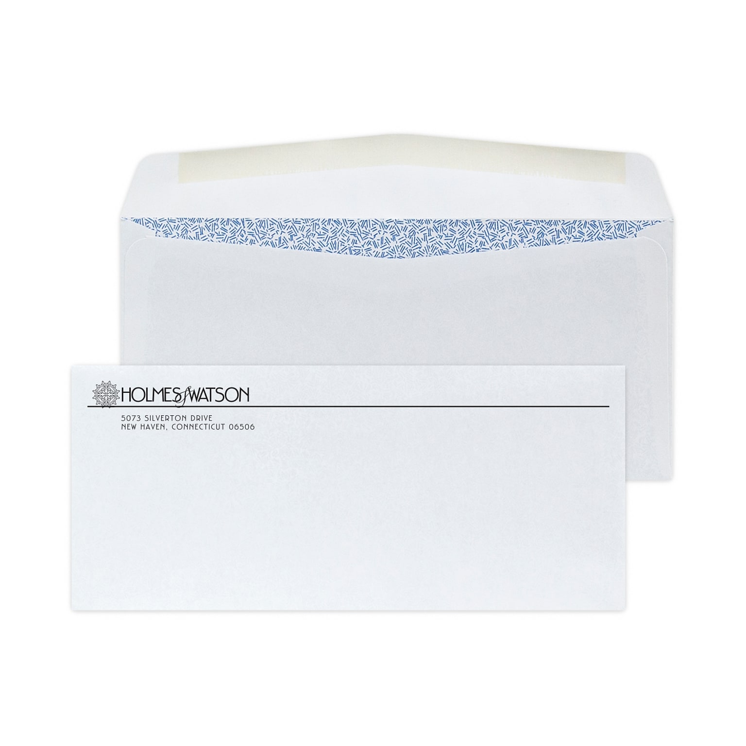 Custom #9 Standard Envelopes with Security Tint, 3 7/8 x 8 7/8, 24# White Wove, 1 Standard Ink, 250 / Pack