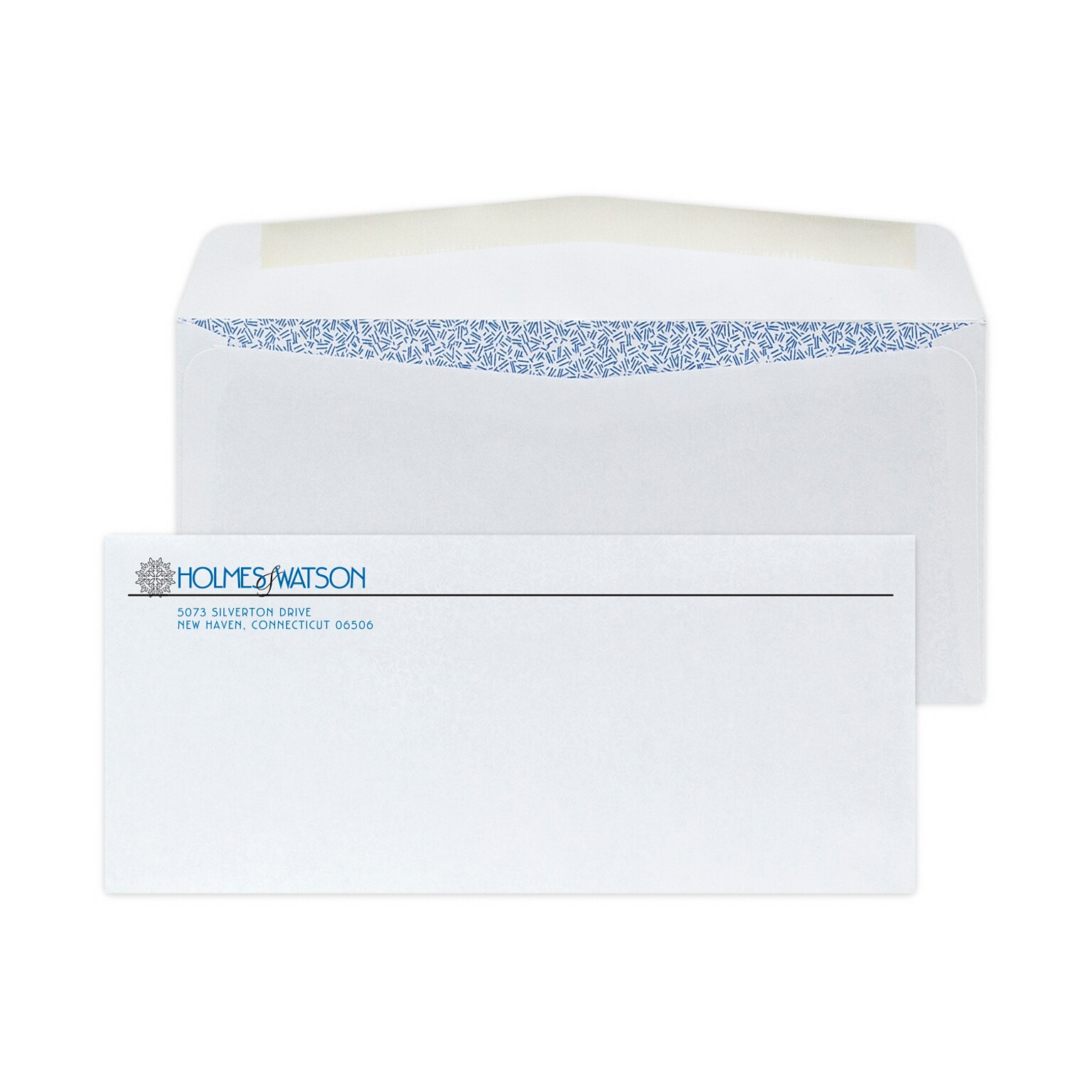Custom #9 Standard Envelopes with Security Tint, 3 7/8 x 8 7/8, 24# White Wove, 2 Standard Inks, 250 / Pack