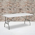 Flash Furniture Kathryn Folding Table, 72 x 30, Granite White (RB3072FH)