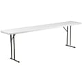 Flash Furniture Elon Folding Table, 96 x 18, Granite White (DADYCZ2442GW)