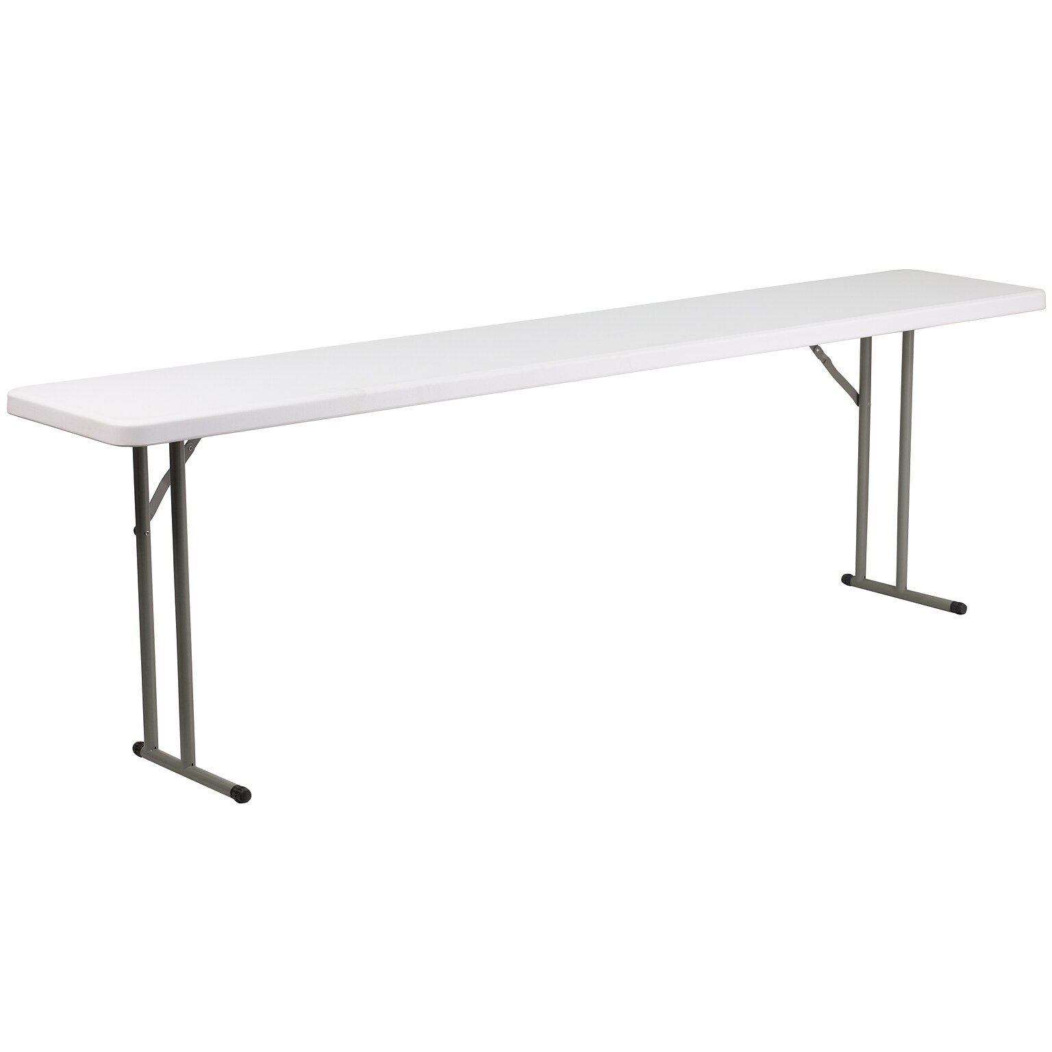 Flash Furniture Folding Table, 96 x 18, White (DAD-YCZ-244-2-GW-GG)
