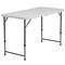 Flash Furniture Elon Folding Table, 47.75 x 23.75, Granite White (DADYCZ122Z2)