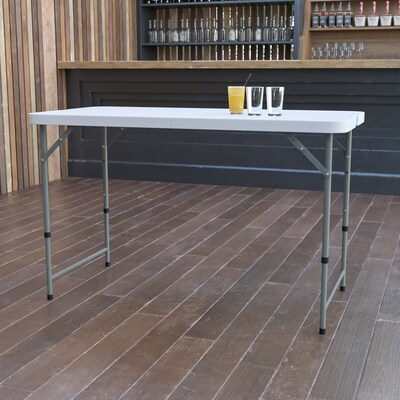 Flash Furniture Folding Table, 47.75 x 23.75, White (DAD-YCZ-122Z-2-GG)