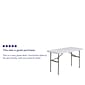 Flash Furniture Elon Folding Table, 48.25" x 24", Granite White (DADYCZ1222)