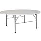 Flash Furniture Stonewall Folding Table, 71" x 71", Granite White (DAD183RZ)