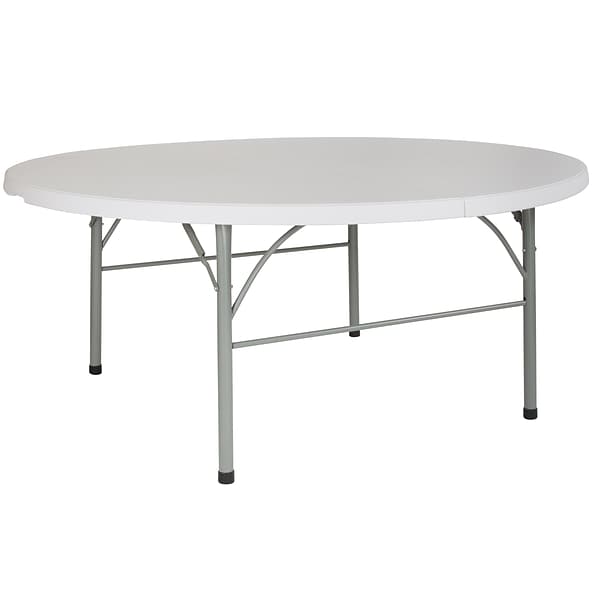 Flash Furniture Folding Table, 71Dia., White (DAD-183RZ-GG)