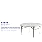 Flash Furniture Bi-Fold Folding Table, 60.5"Dia., White (DAD154Z)