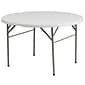 Flash Furniture Freeman Folding Table, 47.75" x 47.75", Granite White (DAD122RZ)