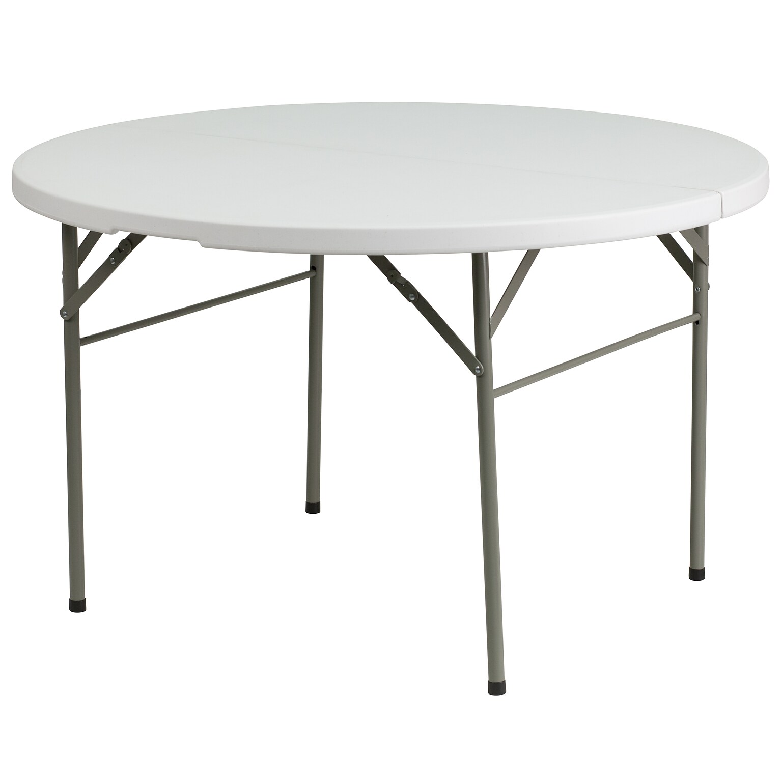 Flash Furniture 48 Round Bi-Fold Granite White Plastic Folding Table (DAD122RZ)