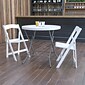 Flash Furniture 32'' Round Plastic Folding Table, Granite White (DADYCZ80RGW)