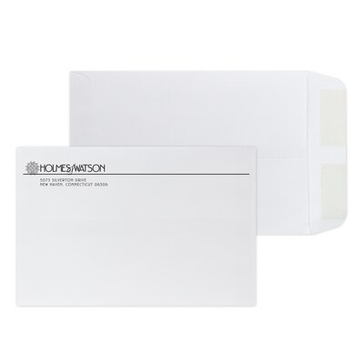 Custom 6 x 9 Standard Catalog Envelopes, 28# White Wove, 1 Standard Ink, 250 / Pack