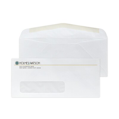 Custom Full Color #9 Diagonal Seam Window Envelopes, 3 7/8 x 8 7/8, 24# White Wove, 250 / Pack